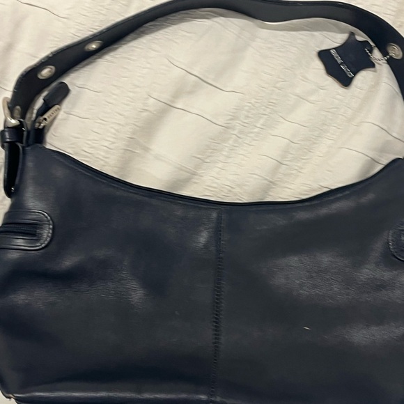 Vintage Navy Blue Danier Bucket Bag - Picture 2 of 5